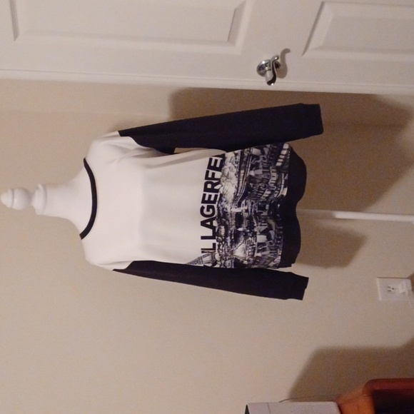 🌹Karl Lagerfeld Black and White Sweatshirt - Picture 3 of 11